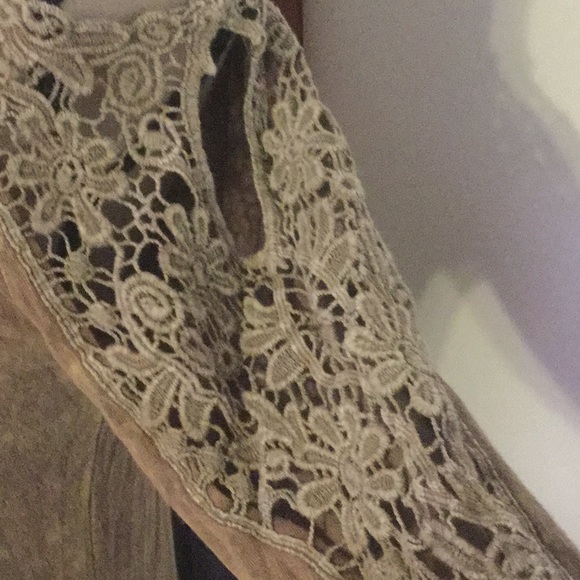 OLIVE MINERAL WASH COLD SHOULDER TOP - Picture 6 of 9